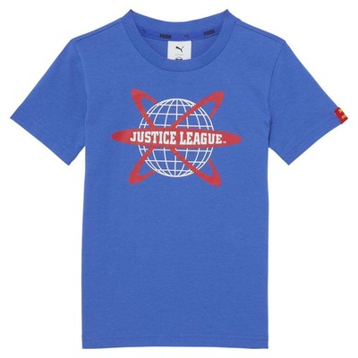 Футболка Puma Justice League Ctn Jersey Graphic Blue для мальчиков Повседневная 858527-01