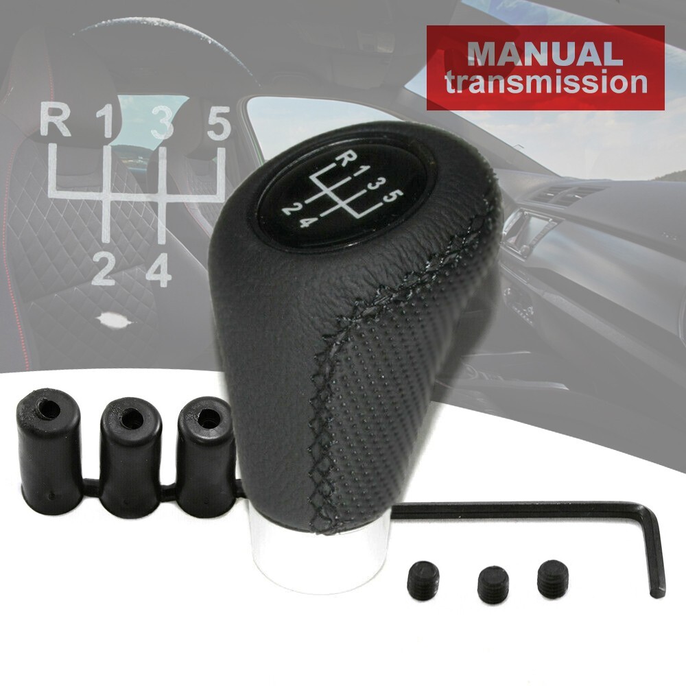Gear Shift Knob 5 Speed Leather For Chevrolet Captiva Aveo