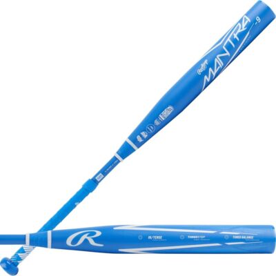 New Rawlings 2023 Mantra -9 Fastpitch Bat 33/24 Blue/White 2 1/4'' Barrel