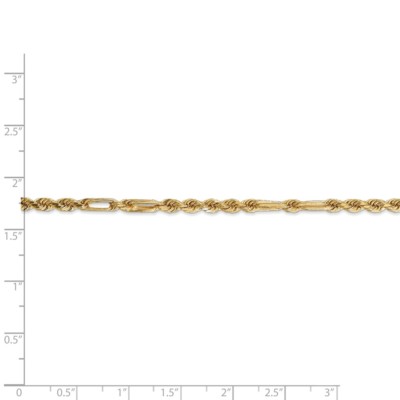 Pre-owned Superdealsforeverything Real 14kt Yellow Gold 3.0mm Diamond Cut Milano Rope Chain Chain Bracelet; 7 Inch