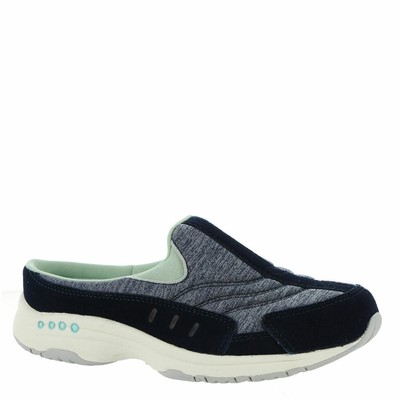 

Женские слипоны Easy Spirit Traveltime Mule 6 C/D США — синий/хизер, Blue/heather