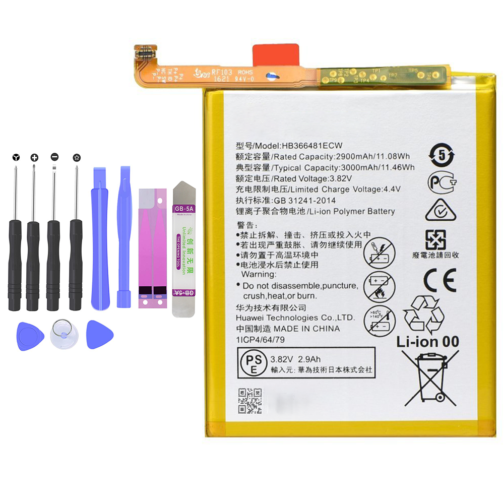 Huawei P10 Lite P9 Lite Honor 8 P9 Akku Batterie Battery 3000 mAh HB366481ECW