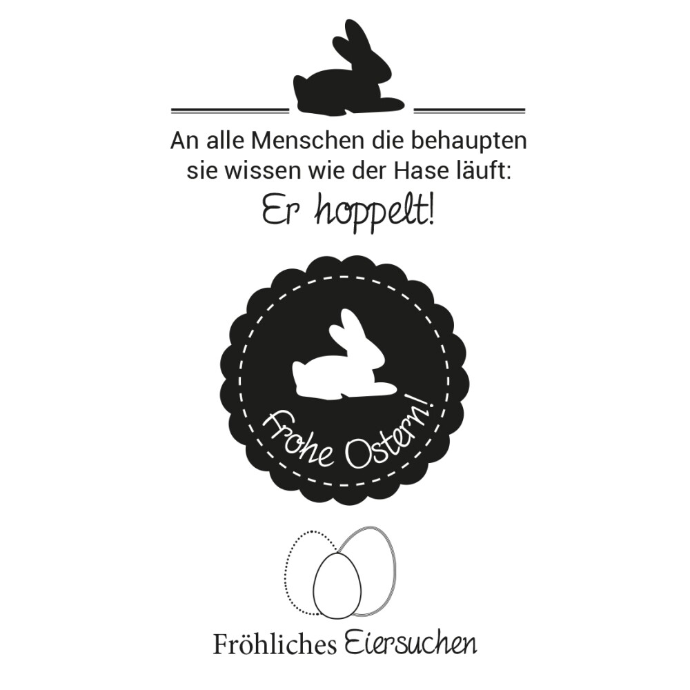 Efco Stempel Clear „Ostern 2“, transparent, A7/ 74 x 105 mm, 3-teilig