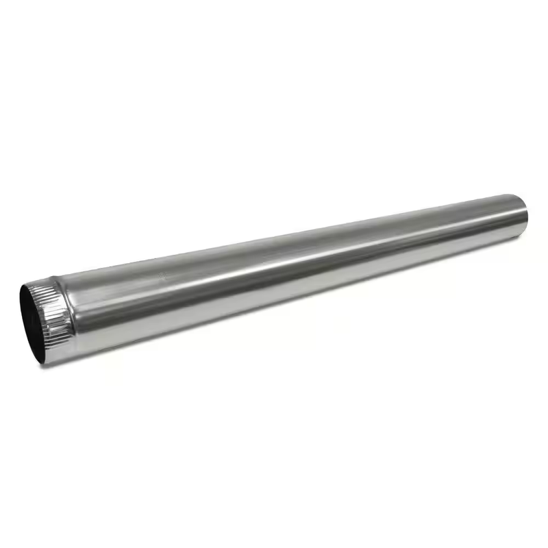 Master Flow Round Duct Vent Pipe Galvanized Steel HVAC Snap Lock Crimped End