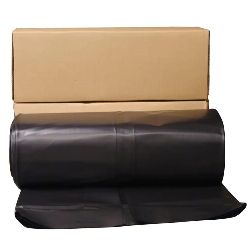 Black 6 mil Plastic Sheeting 12 ft x 100 ft.  Heavy Duty Film Cover 1200 sq. ft.