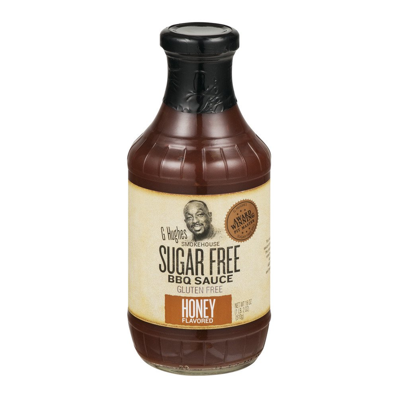 G Hughes Smokehouse Sugar Free Honey Flavored BBQ Sauce, 18 