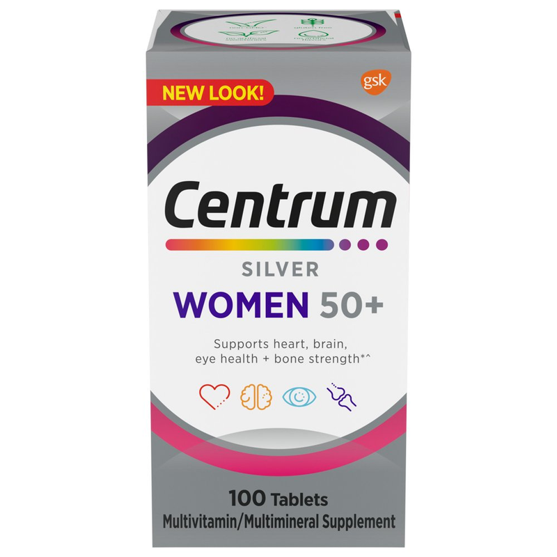 Centrum Silver Multivitamins for Women over 50, Multimineral Supplement with Vit