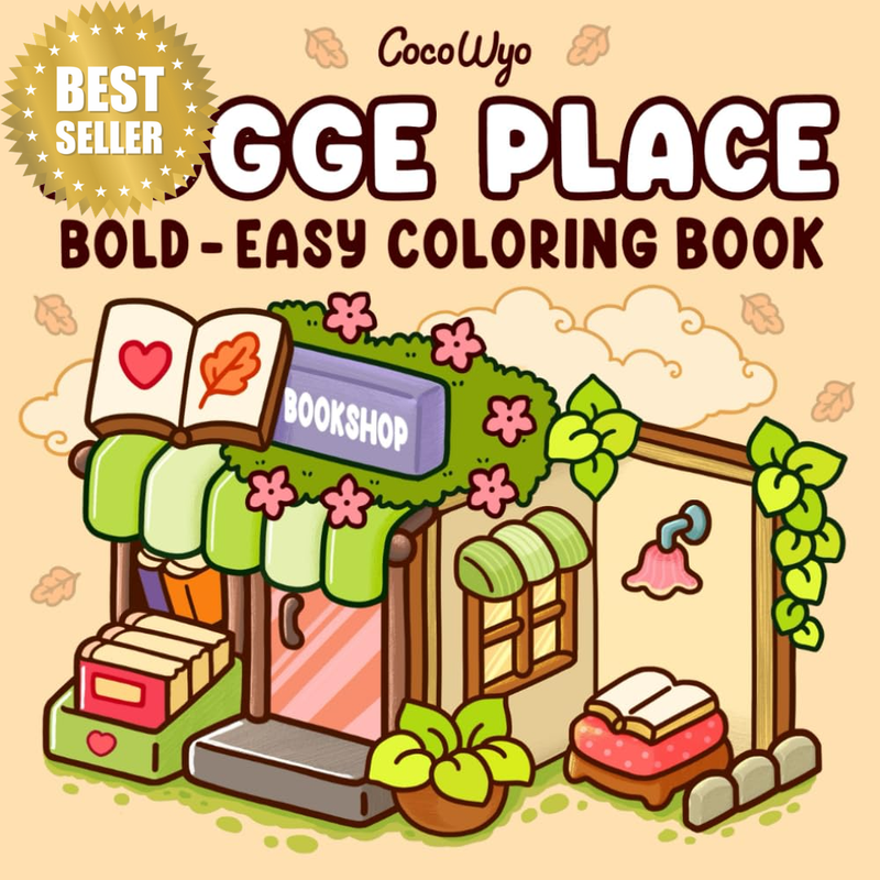 Hygge Place: Coloring Book for Adults and Teens, Bold and Easy Designs for Relax