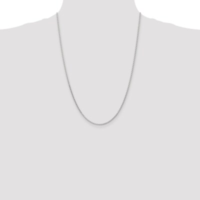Pre-owned Superdealsforeverything Real 14kt 1.9mm Parisian Diamond Cut Wheat Chain; 24 Inch In White