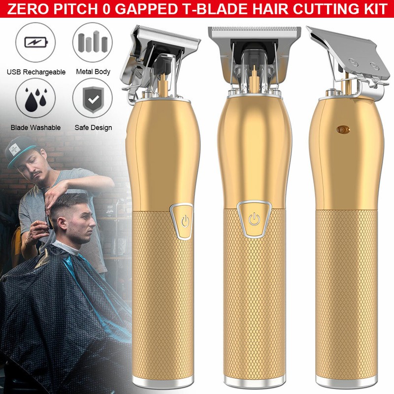 Salon Pro Clipper Gold FX Skeleton Exposed T-Blade Rechargeable Cordless Trimmer