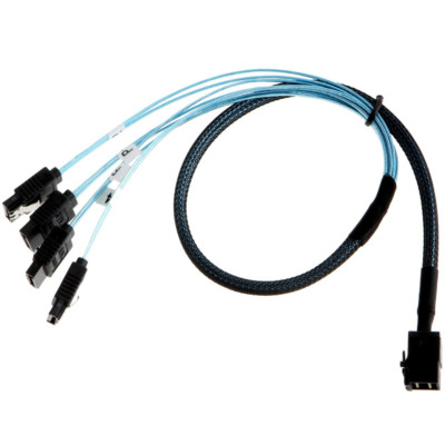 Internal HDD Mini SAS Cable SFF-8643 To 4 SATA Connect to Hard Drive 0.5 or 1M
