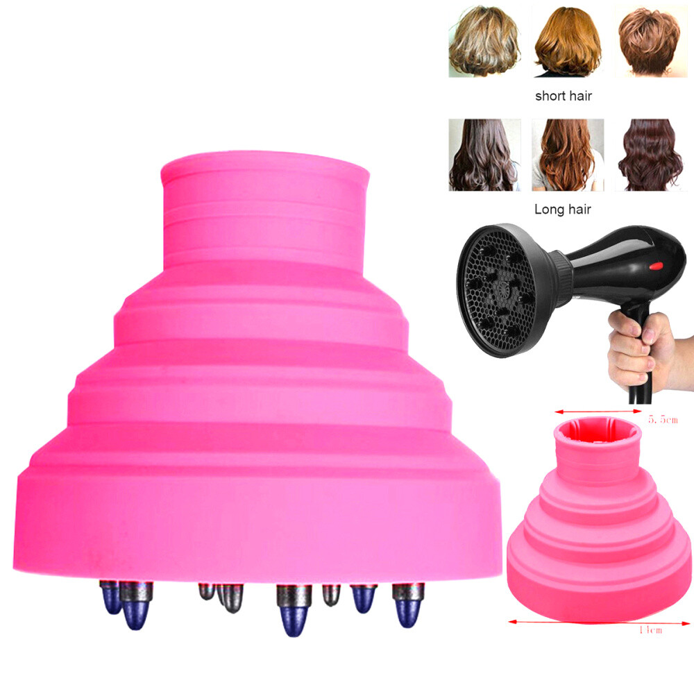 Foldable Hair Dryer Diffuser Silicone Hair Dryer Salon Attachment