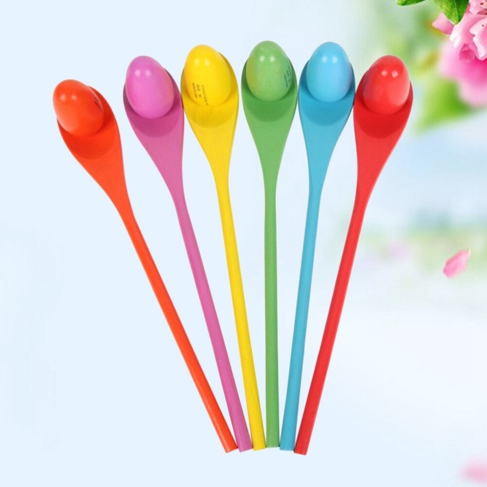 12pcs Egg and Spoon Game Funny Balance Game Egg Relay Set ...
