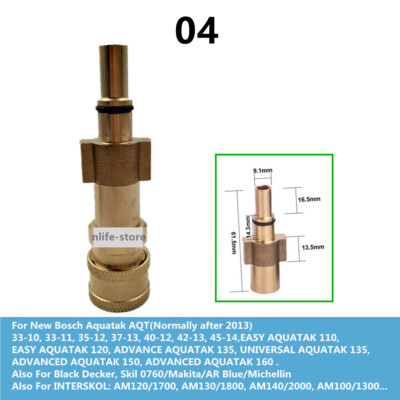 1/4'' Quick Connect Pressure Washer Gun Adapter Snow Foam Male Nozzle Fit Karche