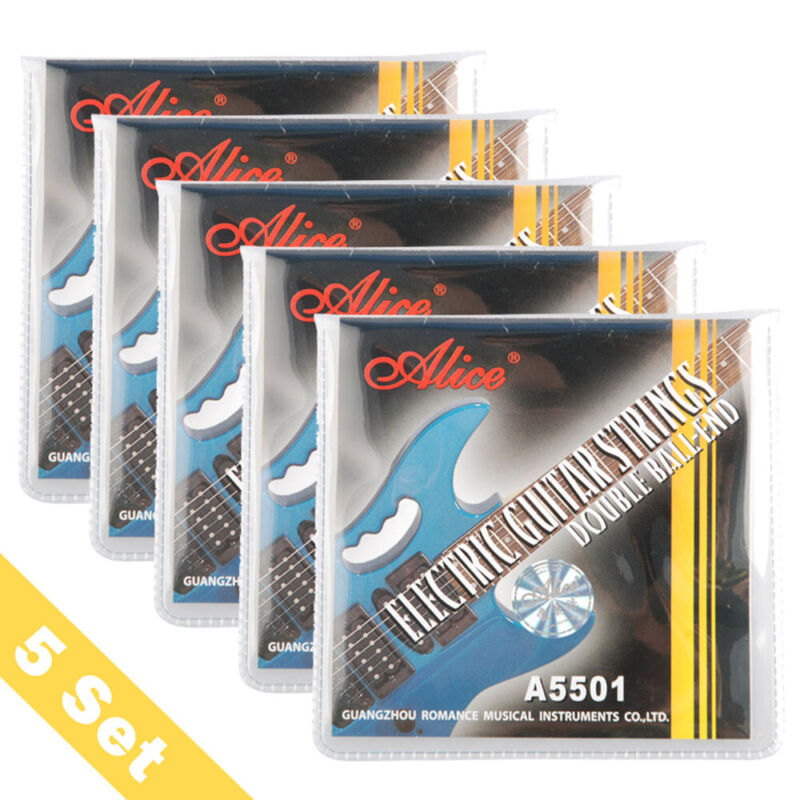Alice Headless Electric Guitar Strings 10-46 Double Ball End For Guitar — 5 Sets