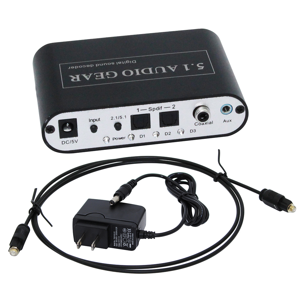 5.1 Audio Gear Digital to 5.1CH Analog Surround Sound Rush