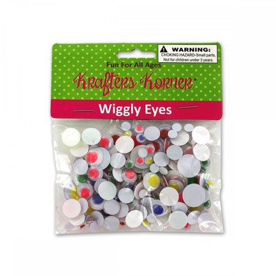 Wiggly Eyes, Assorted Colors And Shapes CC068