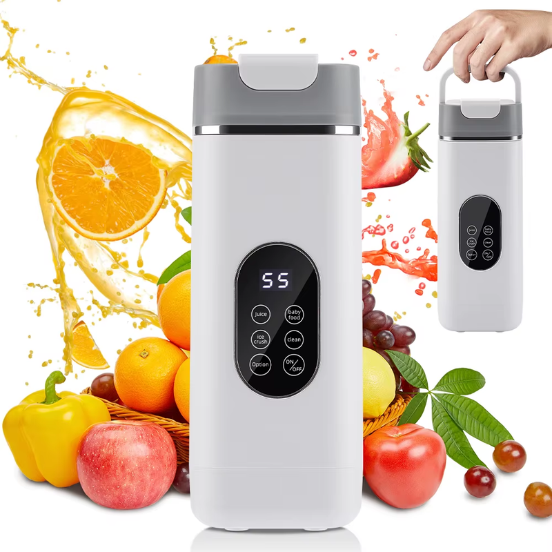 Portable Juicing Cup with Handle Electric Juicer 12 Blades Crushed Ice Shaker Bo