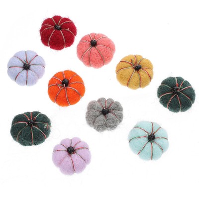 20 Pcs Mini Felt Pumpkin Halloween Party Decorations Pumpkins