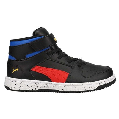 Puma Rebound Layup L Высокие молодежные черные кроссовки для мальчиков Повседневная обувь 38141301