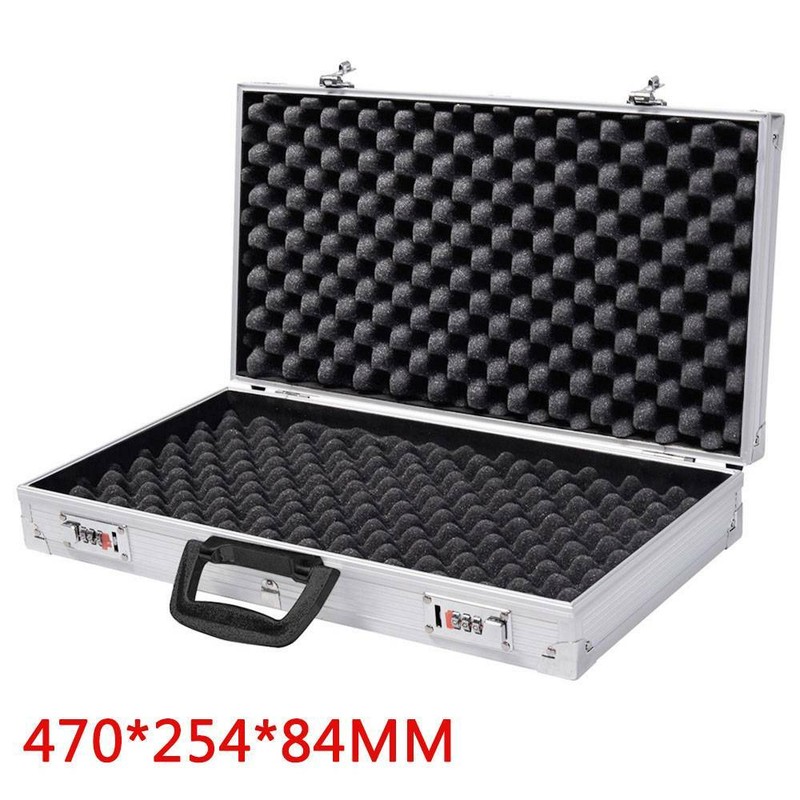 Aluminium Pistol Gun Case Carry Storage Lockable Flight Tool Secure Box