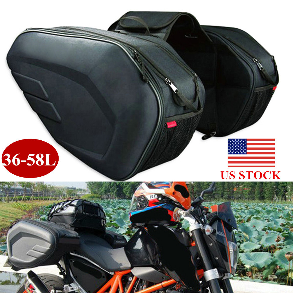 Saddle Bags With Rain Cover 36-58l Double
