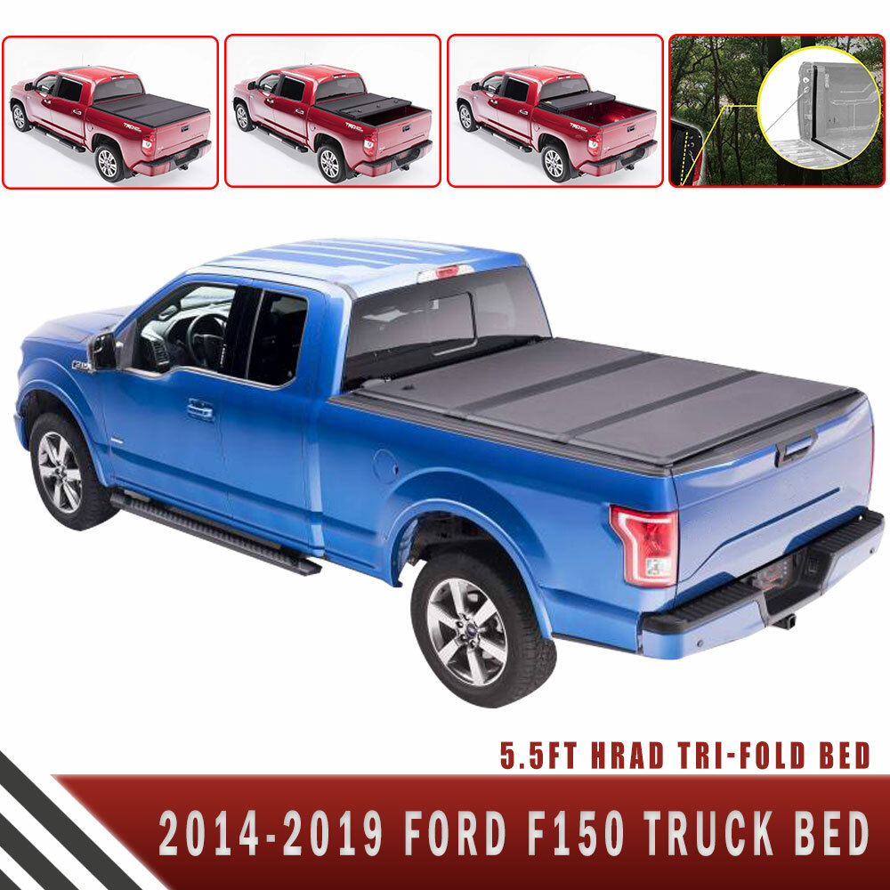 Premium 5 5ft Trifold Trunk Bed Tonneau Tonno Cover For 2014 17 F150 Short Black Auto Parts And Vehicles Truck Bed Accessories Magenta Cl