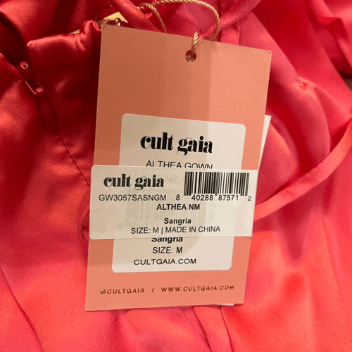 Pre-owned Cult Gaia Althea Silk Blend Gown In Pink