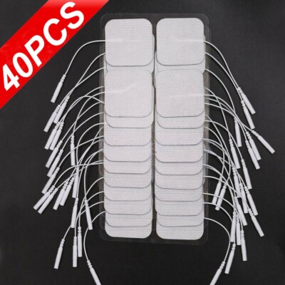 40 TENS Electrode Pads EMS Replacement Unit 7000 3000 2x2 Muscle Stimulator BULK