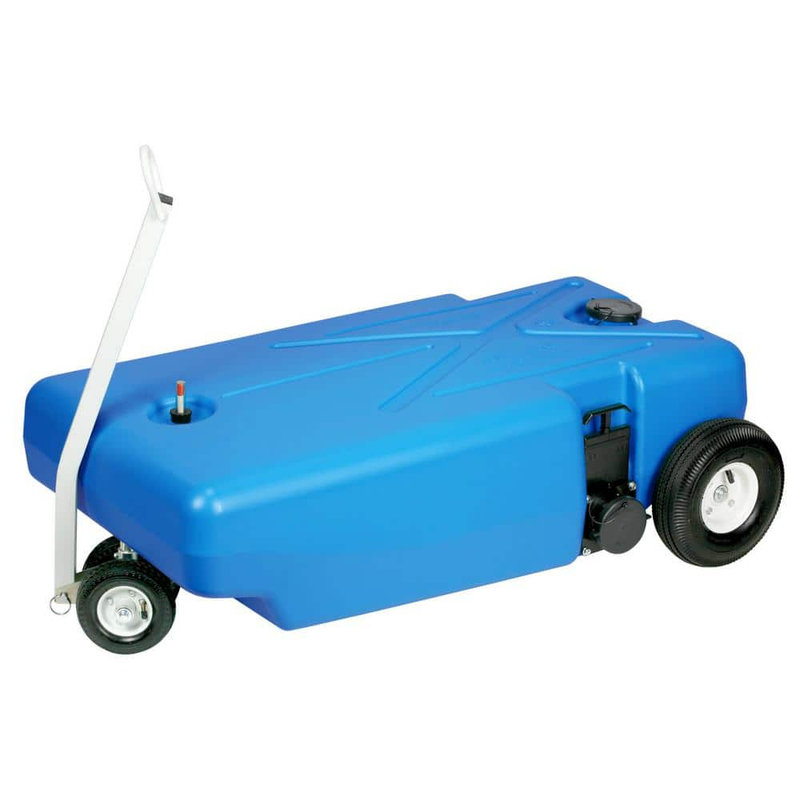 Barker Tote Along 4 Wheeler 42 Gal Rv Waste Tank Double Wheel for Easy Pulling