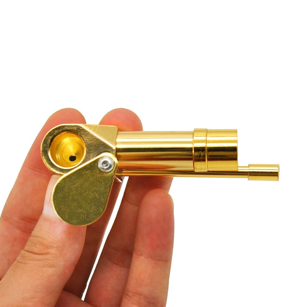 2019 Smoking Pipes Brass Proto Pipe Metal Smoking Pipe Specialty Pipe In Golden Color For - Foto 9