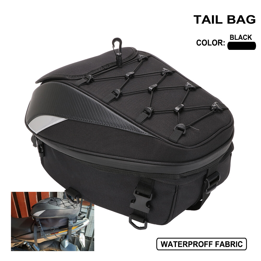 Motorcycle Seat Tail Bag Backpack Dual Use Motorcycle Waterproof Helmet Bag