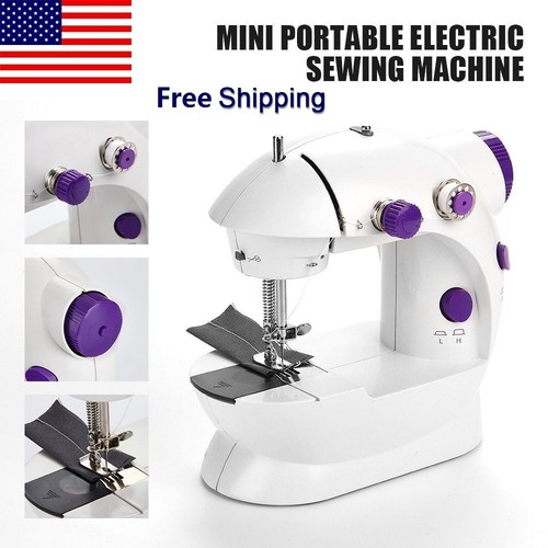 US Portable Desktop Mini Electric Sewing Machine Hand Held Household Home Tailor
