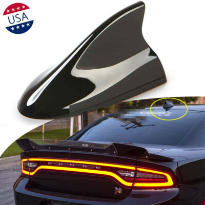 Black Universal Car Roof Radio AM/FM Signal Shark Fin Style Aerial Antenna Cover