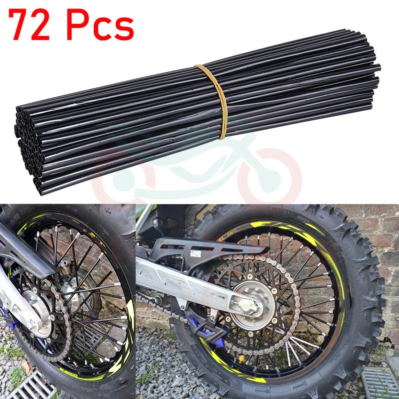 72x Motorcycle Dirt Bike Spoke Skins Covers Wraps Wheel Rim Guard