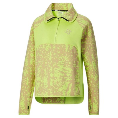 

Женская повседневная спортивная верхняя одежда Puma Stewie X Earth Dime на молнии с половиной молнии размера, Желтый, Puma Stewie X Earth Dime Half Zip Jacket