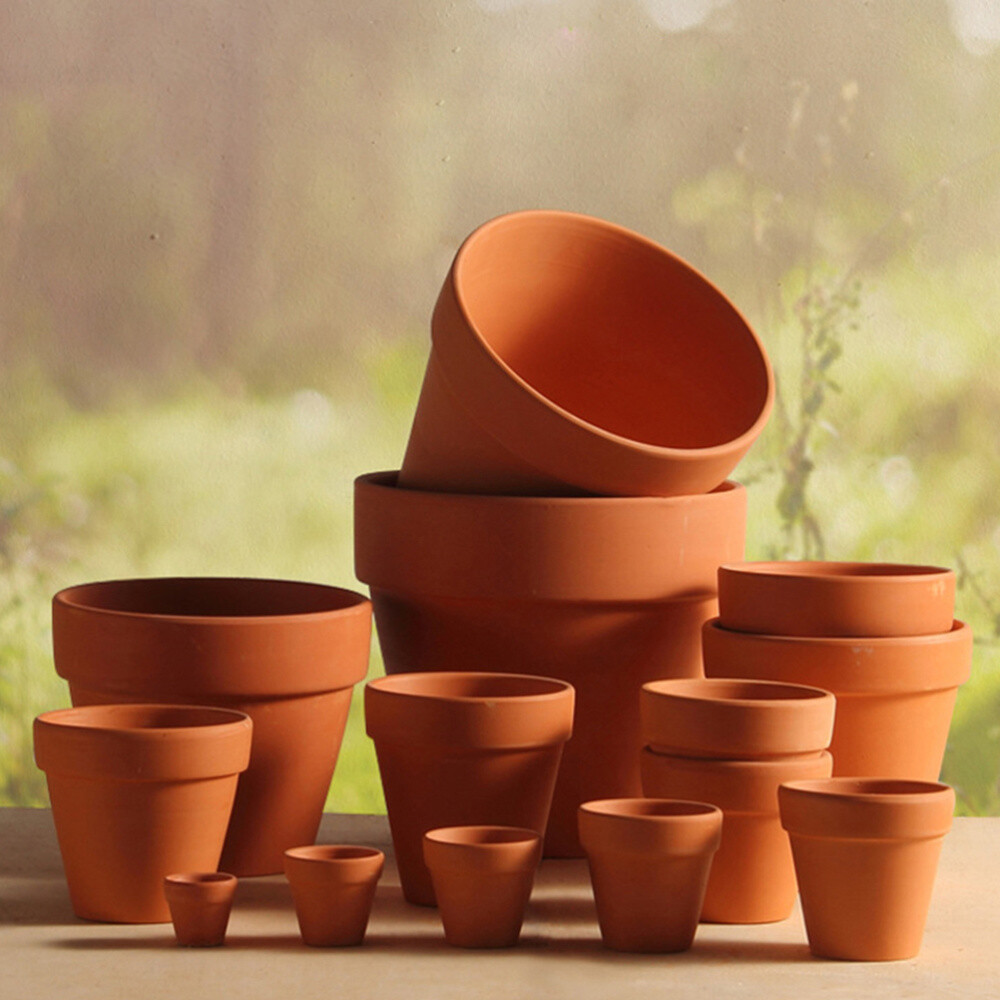 20 Pack Terra Cotta Pots Drainage Holes 5.5-8cm Mini Clay Flower Pots