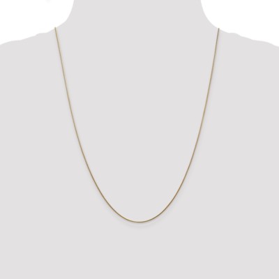 Pre-owned Superdealsforeverything Real 14kt Yellow Gold 24 Inch .8mm Round Snake With Lobster Clasp Chain; 24 Inch