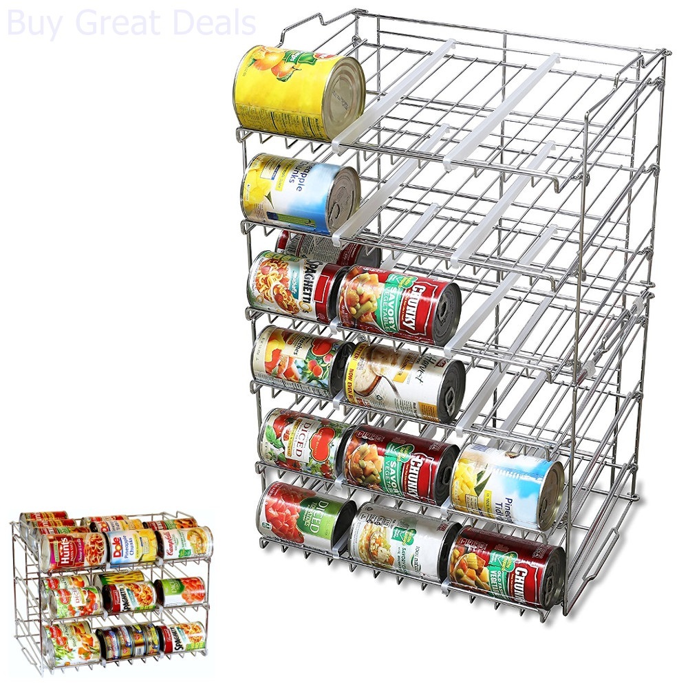 Can Food Organizer Storage 36 Cans Holder Kitchen Cabinet Pantry