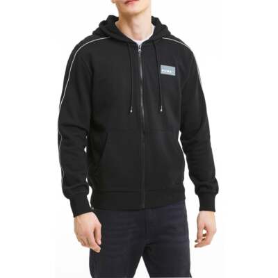 

Мужская черная повседневная верхняя одежда Puma Avenir Full Zip Hoodie 597788-01, Черный