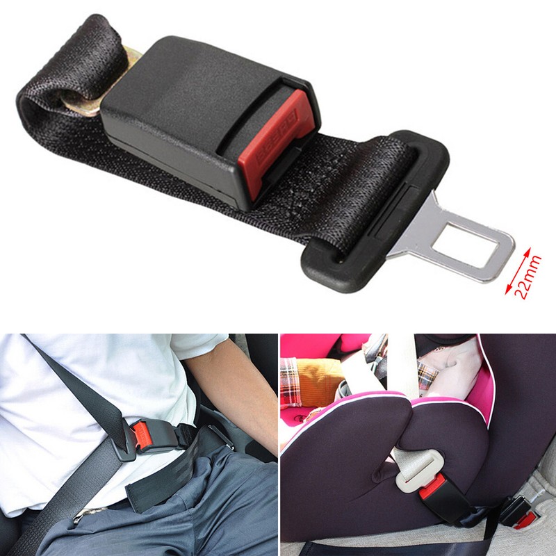 SEAT Car SAFETY Seat BELT Stopper UNIVERSAL BUCKLE Adjustable 2 Black Clips