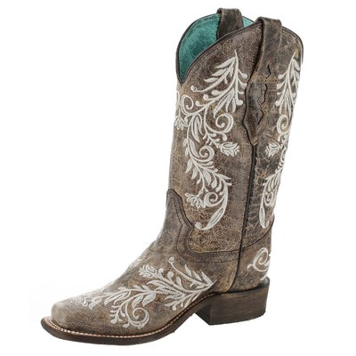 Pre-owned Corral Boots Corral A4063 Women's Boot In Brown/white
