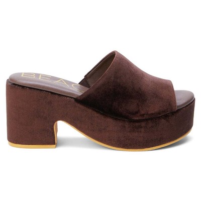 

BEACH by Matisse Terry Block Heels Туфли-лодочки на платформе Женские коричневые повседневные сандалии TE, Коричневый, BEACH by Matisse Terry Block Heels Platform Pumps