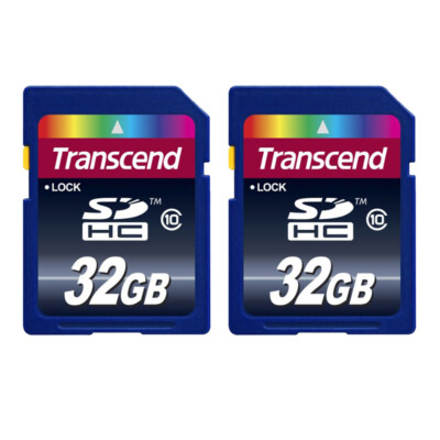 NEW Transcend 32 GB 32GB SDHC Class 10 Flash Memory Card Original Packaging