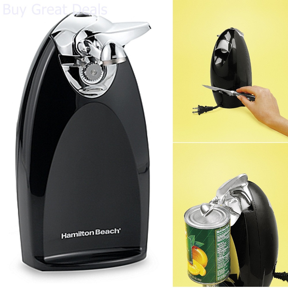 Hamilton Beach Classic Chrome Heavyweight Electric Can Opener W/ Knife