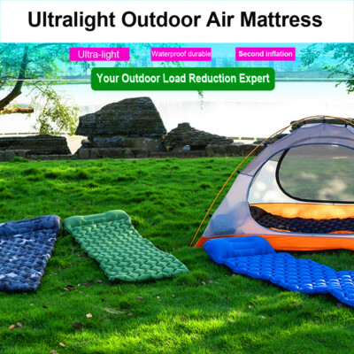 Self Inflatable Mattress Sleeping Pad Air Bed Beach Mat Portable