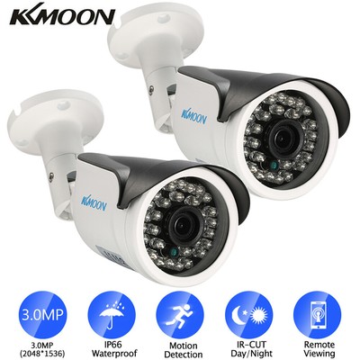 2PCS KKmoon 3MP POE IP Camera Waterproof Security Camera 3.6mm Lens Camera R9W6