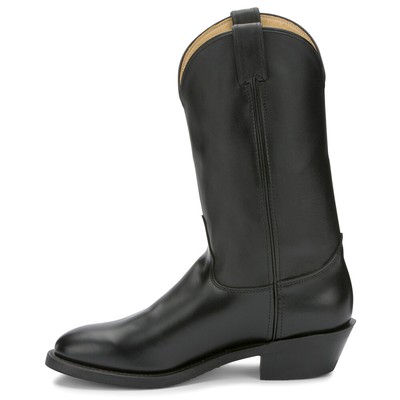 JUSTIN BOOTS JUSTIN BOOTS TOBIAS ROUND TOE COWBOY MENS BLACK CASUAL BOOTS 3040