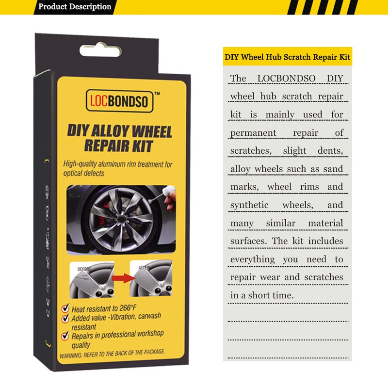 layer paint car 3 Rim Scuff Wheel DIY Alloy Damage Car Scrapes Restoration