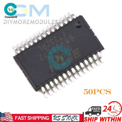 50PCS FTDI FT232 FT232RL USB TO SERIAL UART SSOP-28 IC FT232 chip US